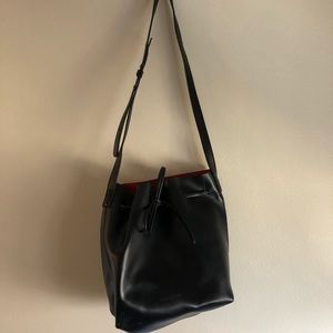 Large Black Leather Bag